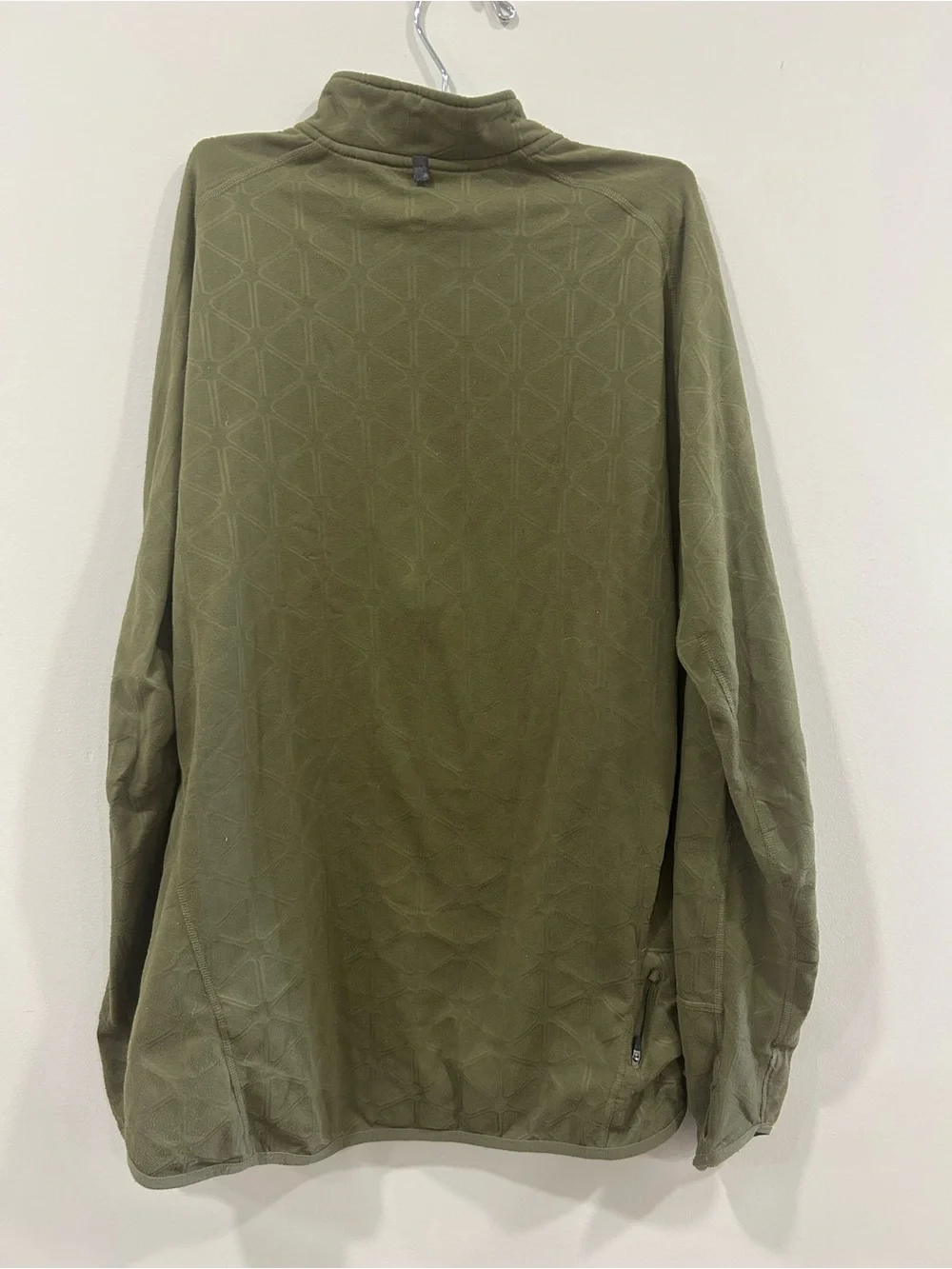 Nike Running Dri-FIT Men's XL Olive Green Geometric Fleece 1/4 Zip Pullover